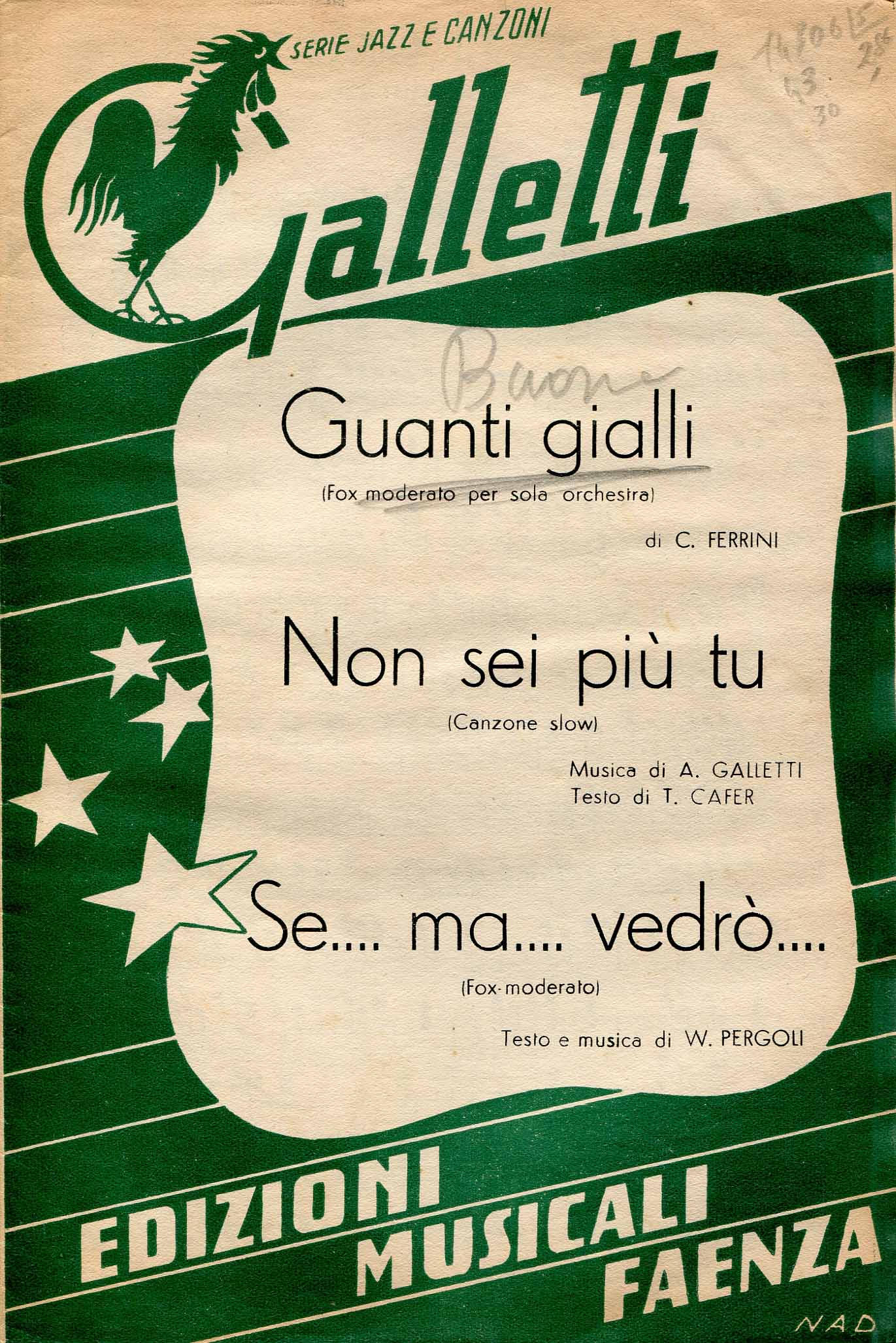 Guanti gialli: fox moderato per sola orchestra